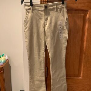 New Old Navy Kid Girls Twill School Uniform Bootcut Pants Size 8